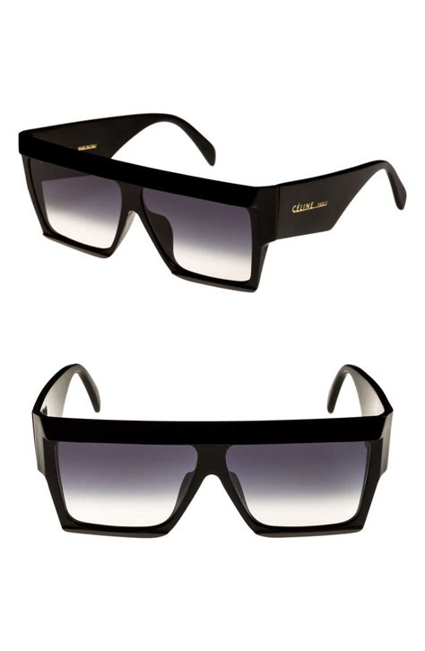 celine flat top square sunglasses|celine 60mm flat top sunglasses.